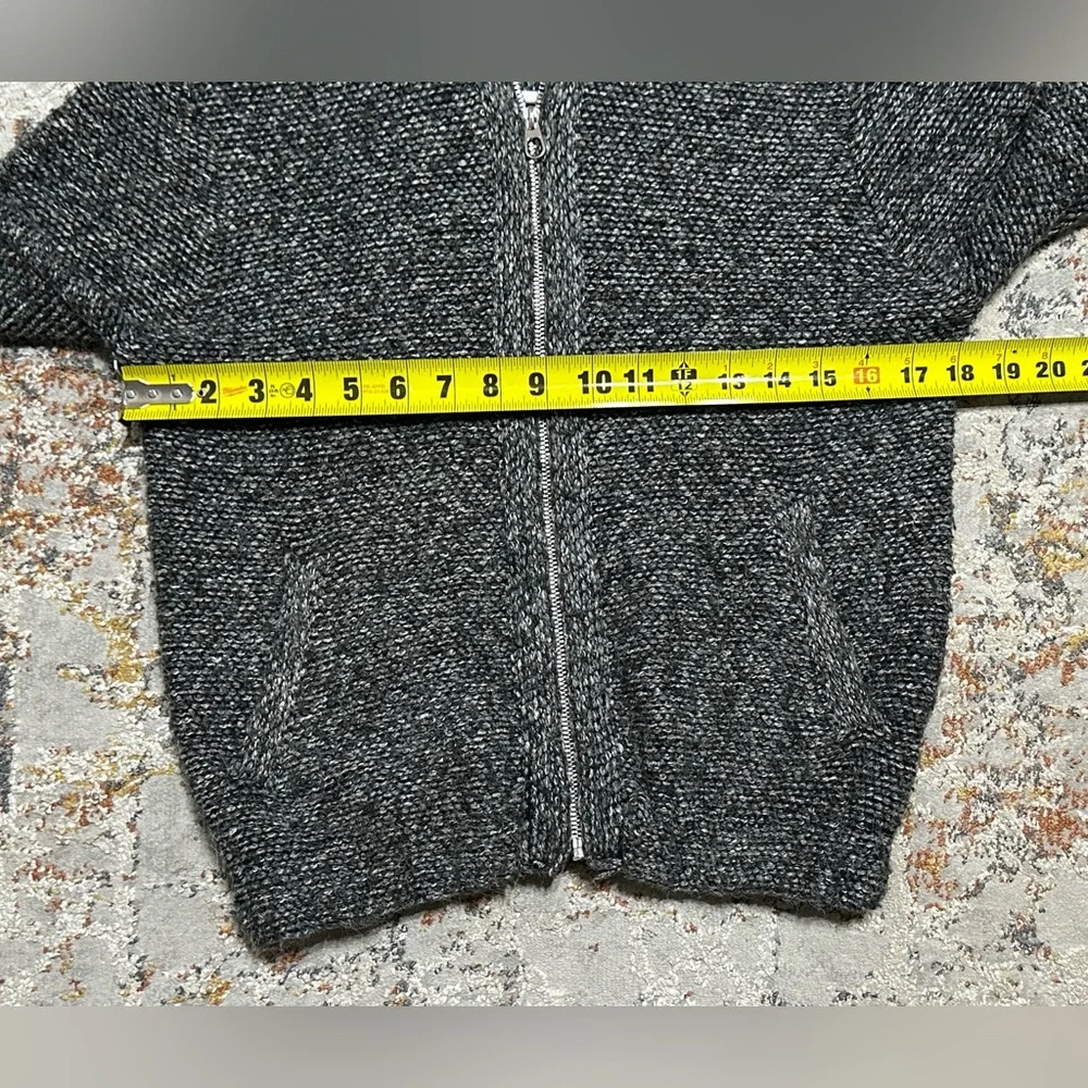 Zara Knitwear full-zip gray hooded jacket kids size 8/9